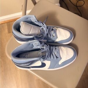 Air Jordan Blue and White Sneakers
